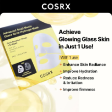 cosrx advanced snail mucin glass glow hydrogel mask