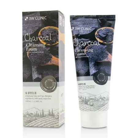 3W CLINIC CHARCOAL CLEANSING FOAM 100ML
